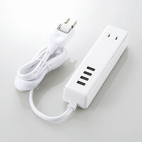 モバイルUSBタップ/USBメス×4/AC×2/ケーブル1.5m/3.4A/ホワイト MOT-U11-2415WH