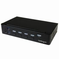 4ポートDP KVMスイッチ(4K対応) DP接続CPU・PCパソコン切替器 3ポートUSB 3.0ハブ SV431DPU3A2