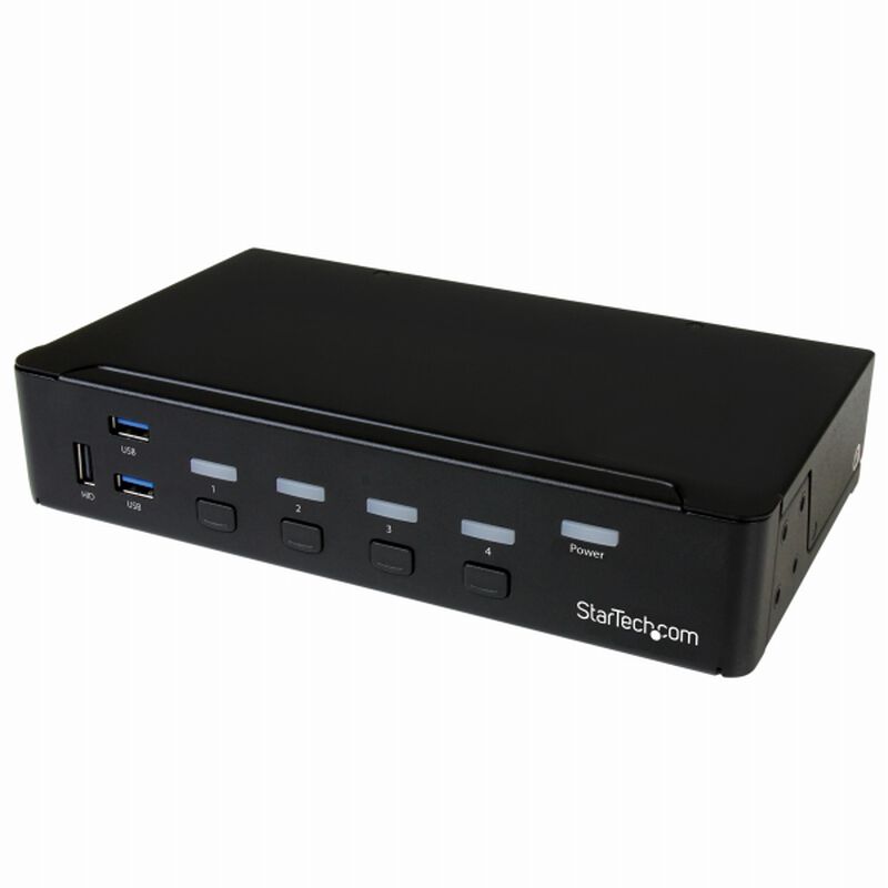 4ポートDP KVMスイッチ(4K対応) DP接続CPU・PCパソコン切替器 3ポートUSB 3.0ハブ SV431DPU3A2