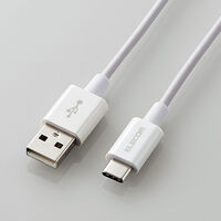 スマートフォン用USBケーブル/USB(A-C)/認証品/やわらか耐久/0.7m/ホワイト MPA-ACYS07NWH