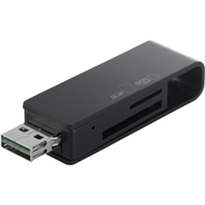 どっちもUSBカードリーダー/ライター どっちもUSBコネクター採用 ブラック BSCRD05U2BK