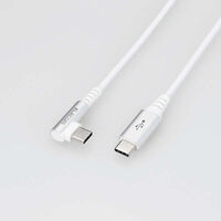 USB Type-Cケーブル/スマホ用/USB(C-C)/USB Power Delivery対応/認証品/L字コネクタ/抗菌・抗ウイルス/0.3m/ホワイト MPA-CCL03NWH