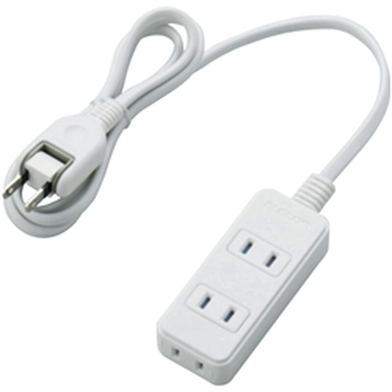 ほこりシャッター付き電源タップ/3個口/1m/ホワイト T-ST02-22310WH
