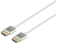 HDMIケーブル スリムタイプ 1m ホワイト BSHD3S10WH
