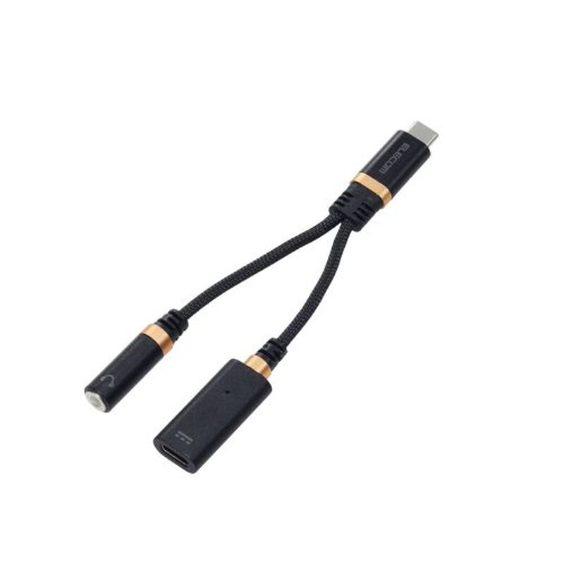 音声変換ケーブル/高耐久/USB-C to 3.5mmステレオミニ端子/PD対応/ブラック MPA-C35DSPDBK