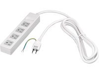 3ピン式電源タップ マグネット＆2重構造 4個口/5m ホワイト BTWMTJ3450WH
