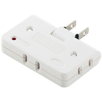 トリプルタップ 雷サージ防止付き ホワイト BSTAPD02WH