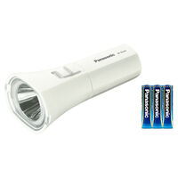 乾電池エボルタNEO付き LED懐中電灯 （ホワイト） BF-BG44K-W