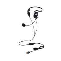 有線ヘッドセット/両耳ネックバンド/USB-A/1.8m/ブラック HS-NB03SUBK