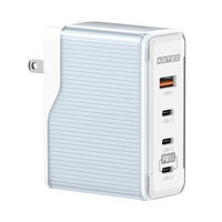 PD 3.1対応 GaN AC充電器/150W/USB-C×3、Type-A/ブルー APD-V150AC3-BL