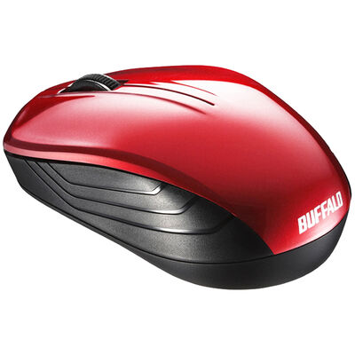 無線 BlueLED 3ボタン スタンダードマウス レッド BSMBW107RD