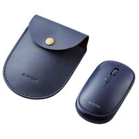 BlueLEDマウス/薄型/Bluetooth対応/4ボタン/ポーチ付/ブルー M-TM10BBBU