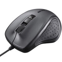 有線BlueLED光学式マウス 静音/5ボタン/DPI切り替えボタン ブラック BSMBU300BK