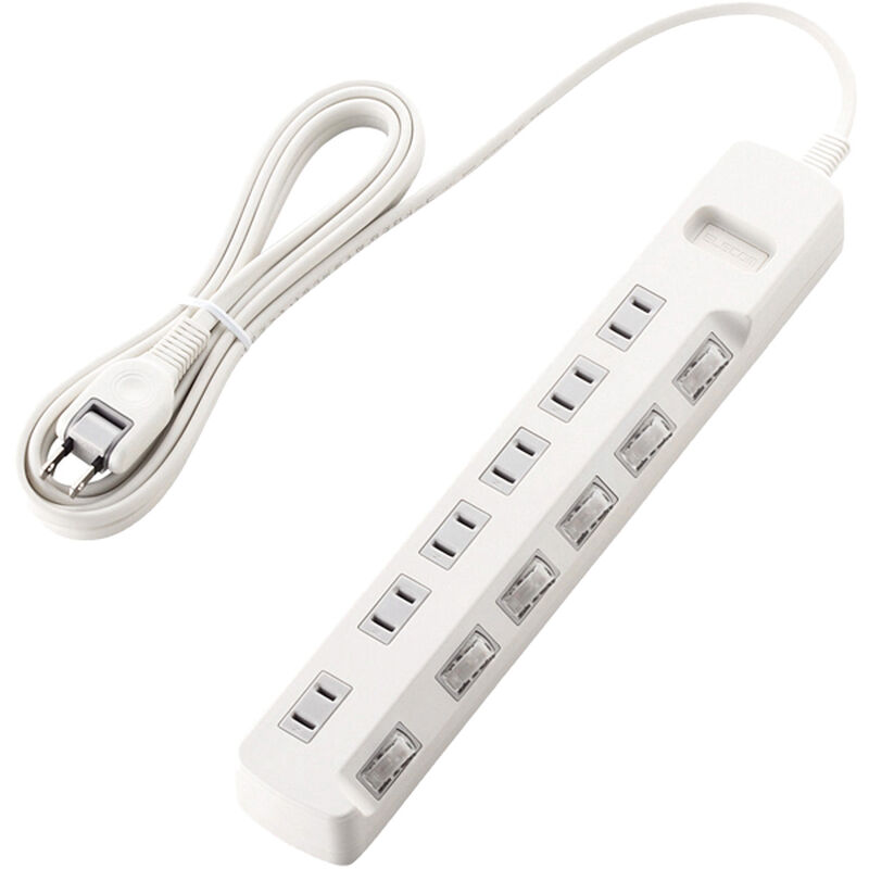 省エネタップ/個別スイッチ/6個口/3.0m/ホワイト T-E5A-2630WH
