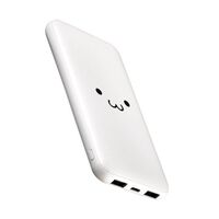 モバイルバッテリー/リチウムイオン電池/15W/10000mAh/USB-C×1/USB-A×2/microB×1/しろちゃん DE-C66-10000WF