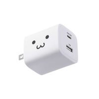 AC充電器/スマホ・タブレット用/USB PD/45W/USB-C/USB-A/スイングプラグ/しろちゃん MPA-AC11045WF