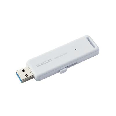 外付けSSD/ポータブル/USB3.2(Gen2)対応/スライド式/500GB/ホワイト ESD-EMB0500GWH