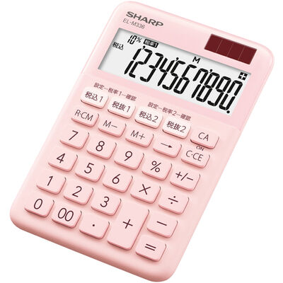 電卓 10桁 (ミニナイスサイズタイプ) ピンク系 EL-M336-PX