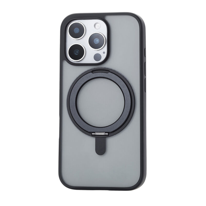 iPhone 16 Pro用ハイブリッドケース/MAGKEEP/スタンド/ブラック PM-A24CMAGSTBK