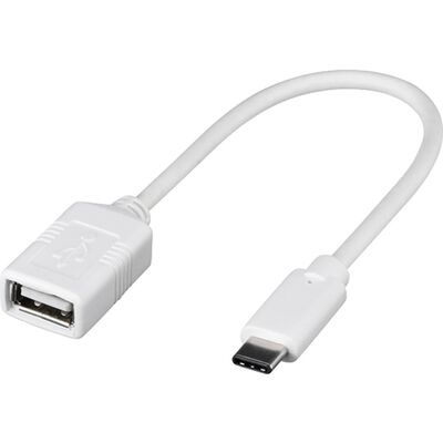 USB2.0変換ケーブル(Aメス to C) 0.15m ホワイト BSUAMC2015WH