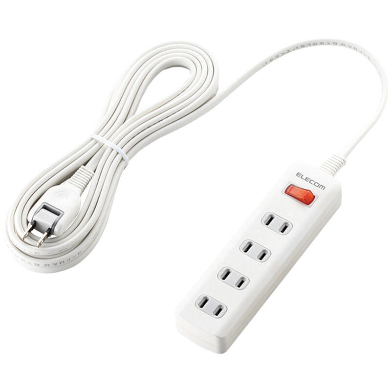 雷ガードタップ/一括スイッチ/4個口/5m/ホワイト T-K3A-2450WH