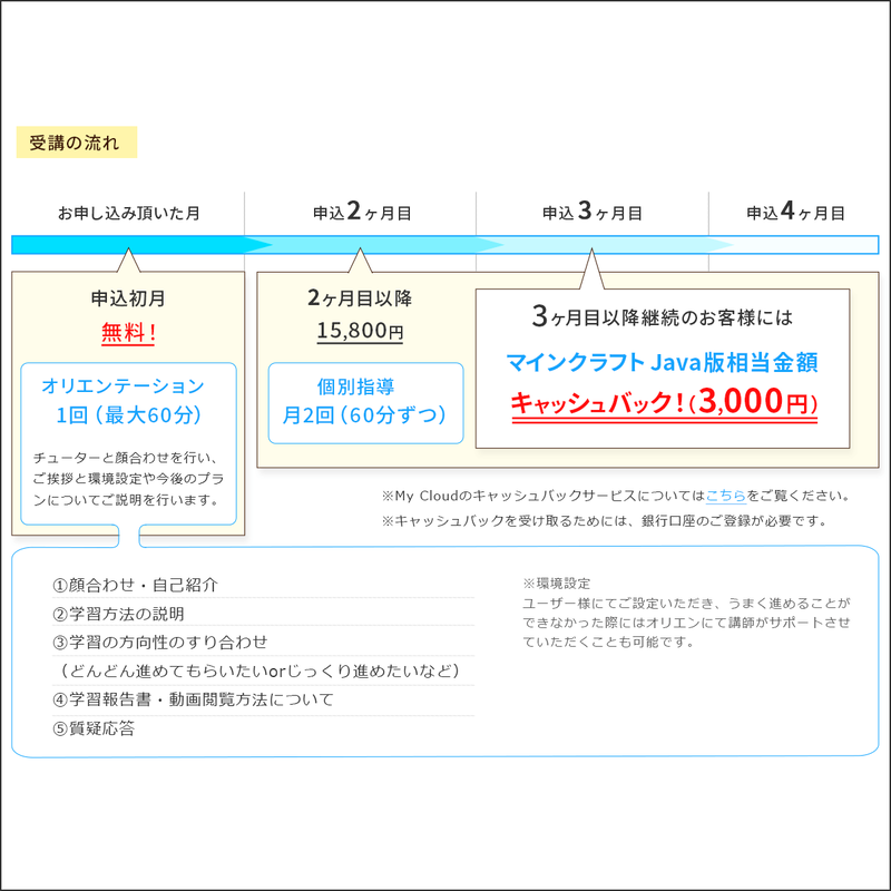 FMVまなびナビ「プログラミング・オンライン個別指導コース」（申込月無料）〔月額15,800円(税込)〕