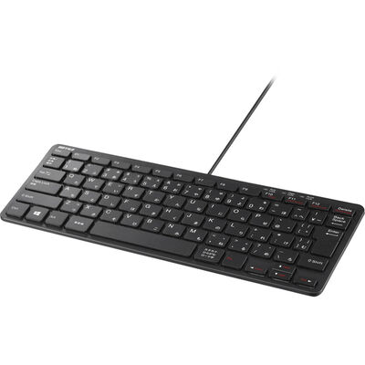 USB接続 有線コンパクトキーボード ブラック BSKBU300BK