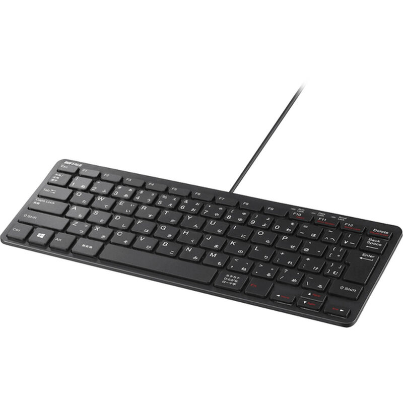 USB接続 有線コンパクトキーボード ブラック BSKBU300BK