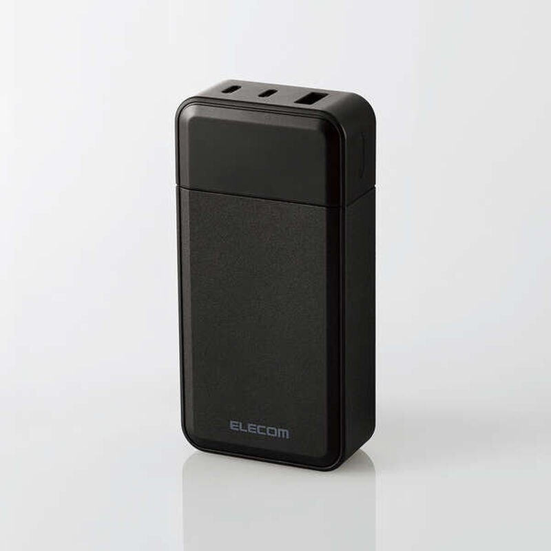 モバイルバッテリー/リチウムイオン電池/残量表示/USB PD/30W/10000mAh/USB-C入出力×2/USB-A出力×1/ブラック DE-C51L-10000BK