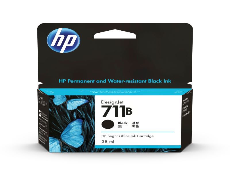 HP711Bインクカートリッジ ブラック38ml 3WX00A