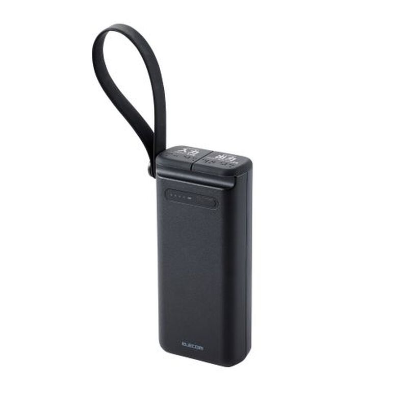 リン酸鉄モバイルバッテリー/30000mAh/防水・防塵/IP44/USB PD/45W出力/USB-A×1/USB-C×1/ブラック DE-C41-30000BK