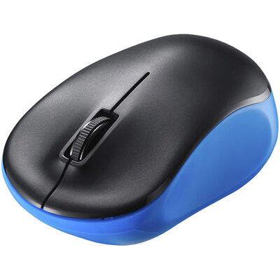 無線（2.4GHz） IR LED光学式マウス 3ボタン/電池長持ち ブルー BSMRW100BL