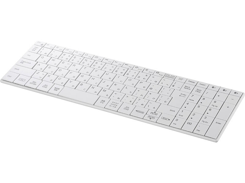 Bluetooth5.0対応 コンパクトキーボード ホワイト BSKBB320WH