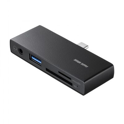 USB 5Gbps Type-C カードリーダー（USB1ポート搭載） ADR-5TCSD2BK