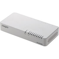 Giga対応スイッチングHub/8ポート/プラスチック筐体/磁石付き/電源内蔵モデル/ホワイト EHC-G08PN2-JW
