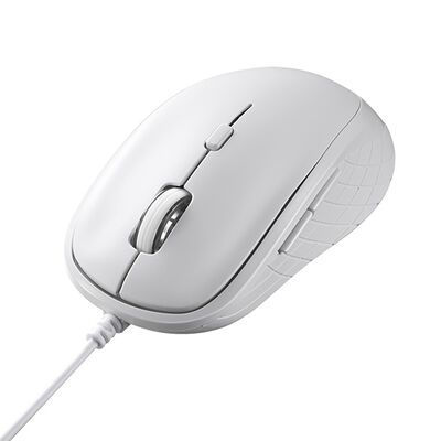 有線BlueLEDマウス 5ボタン ホワイト BSMBU310WH