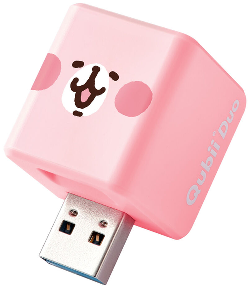 カナヘイ Qubii Duo USB-A うさぎ iOS/AndroidバックアップmicroSD充電カードリーダー MKPQDPK