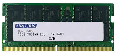 DDR5-5600 SO-DIMM ECC 16GB 1Rx8 ADS5600N-E16GSB
