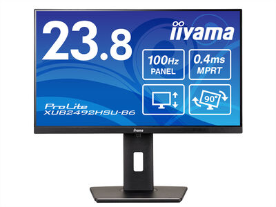 液晶ディスプレイ 23.8型/1920×1080/HDMI、DisplayPort/ブラック/スピーカー：あり/IPS方式/昇降/ 回転 XUB2492HSU-B6