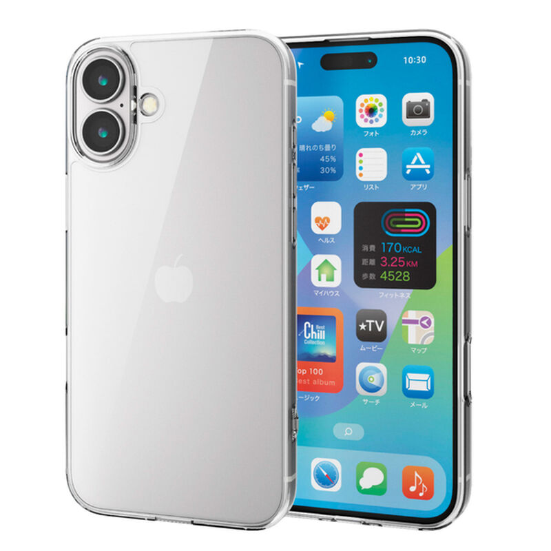 iPhone 16 Plus用ハイブリッドケース/スタンダード/クリア PM-A24BHVCKCR