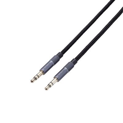 AUXケーブル/φ3.5-φ3.5/アルミコネクタ/2.0m/ブラック AX-35MA20BK