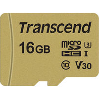 16GB UHS-I U3 microSDHC Card with Adapter (MLC) TS16GUSD500S