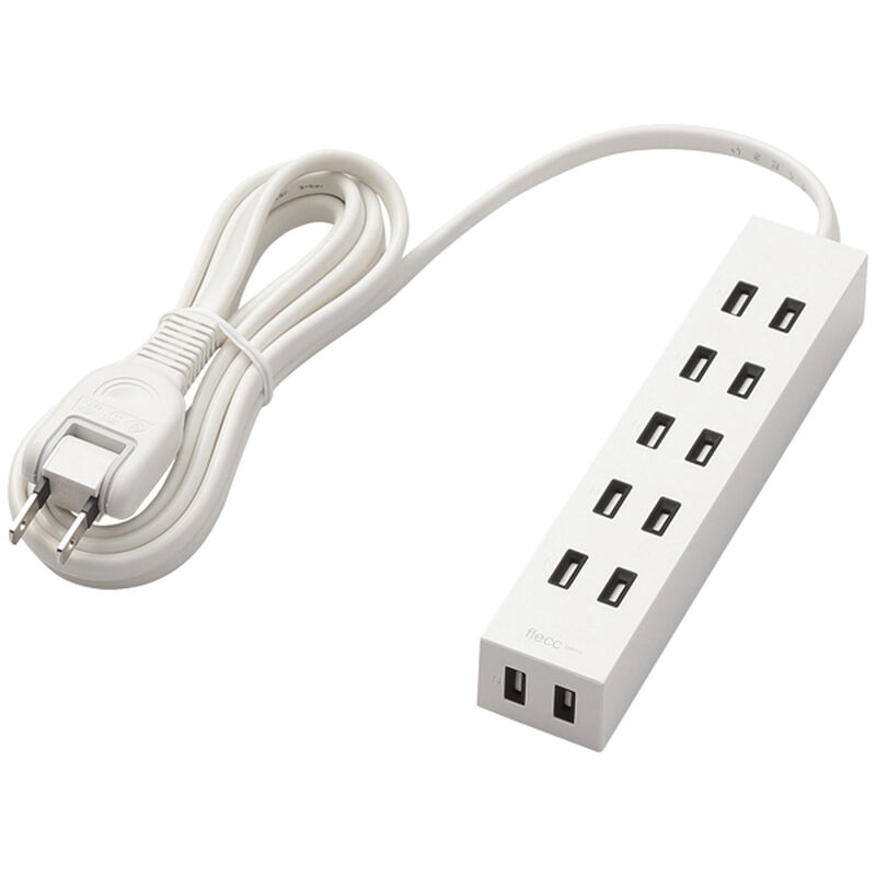 シャッタータップ/flecc barra/6個口/2.0m/ホワイト T-NFL01-2620WH