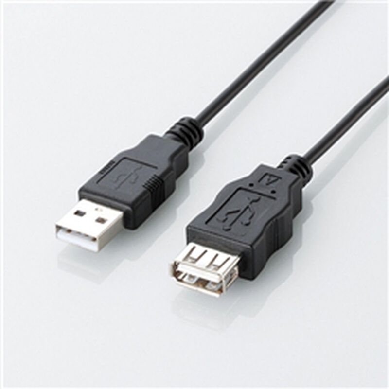 エコUSB2.0延長ケーブル/A-Aメスタイプ/エコ/2m/ブラック U2C-JE20BK