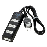 耐雷コード付タップ 4個口 3m ブラック WBT-4030SBN(BK)