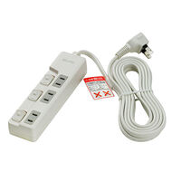 ランプレススイッチ付タップ 3個口 3m ホワイト WLS-U33EB(W)