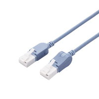 LANケーブル/CAT6A/爪折れ防止/縦スイング式コネクタ/横スイング式コネクタ/5.0m/ブルー LD-GPATWV/BU50