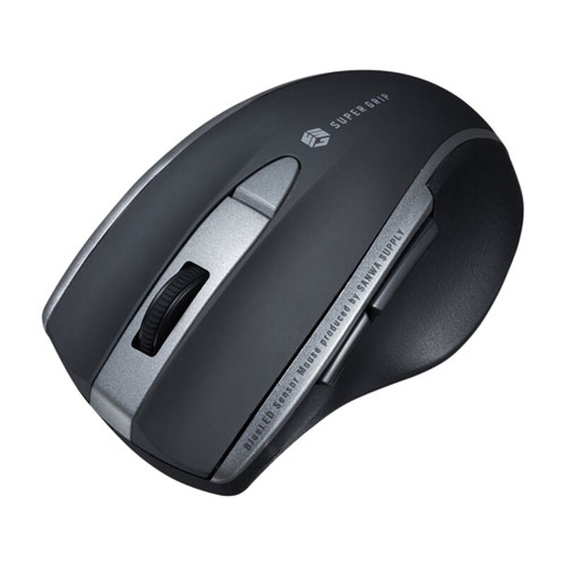 静音BluetoothブルーLEDマウス（5ボタン・ブラック） MA-BTBL167BK