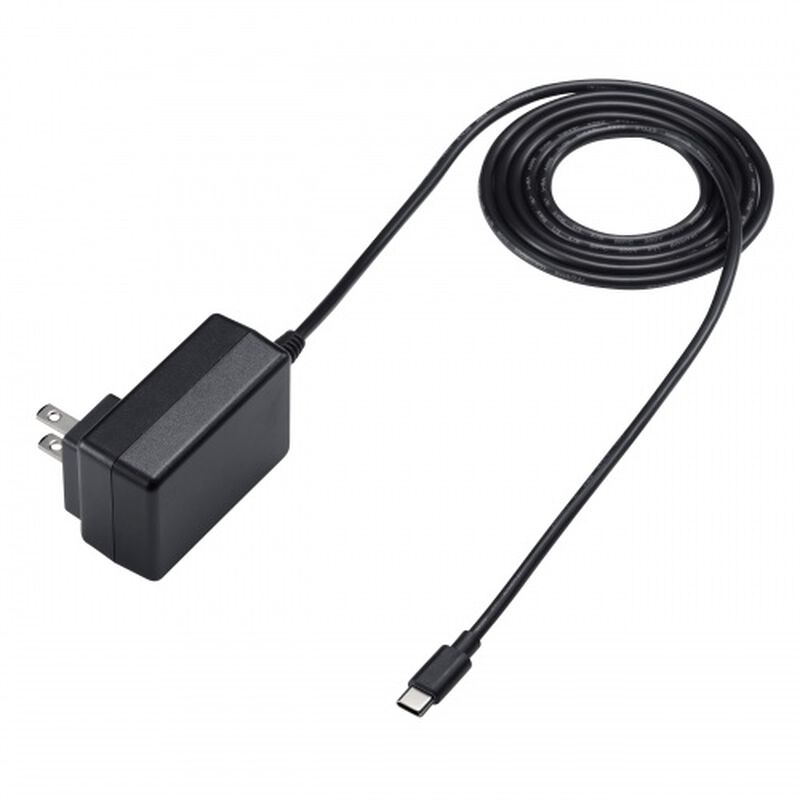 USB Type-Cケーブル一体型AC充電器（5V/3A） ACA-IP103BK