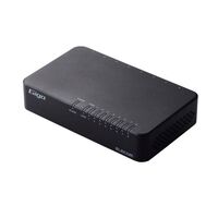 Giga対応スイッチングHub/8ポート/プラスチック筐体/磁石付き/電源外付モデル/ブラック EHC-G08PA4-JB